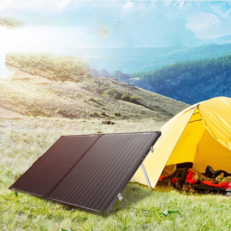 Us Direct Atem Power Ap-fold-fles 200w Monokristallin Solpanel Utan Glas Bärbar Solarresväska Utrustad Med 20a Mppt-kontroller För 12v Batterier Rv Camping