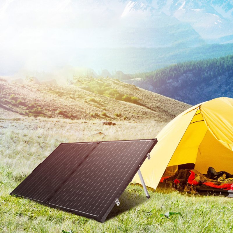 Us Direct Atem Power Vaspfold-fles-2r-ap 160w Bärbar Monokristallin Solpanel Utan Glas Utrustad Med 20a Mppt-kontroller Lämplig För Rv-camping