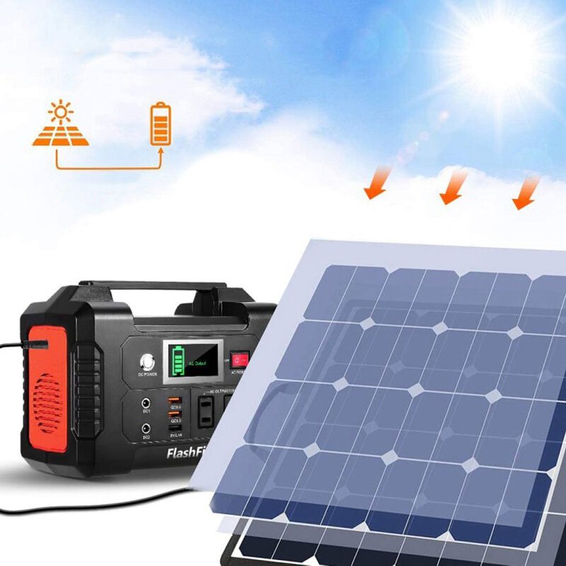 Us Direct Flashfish 50w 18v Bärbar Solpanel Vikbar Solar Laddare För Camping Power Generator