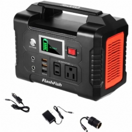 Usa/eu Direct Flashfish 200w 40800mah Bärbar Power Generator Solkraftverk Med 110v Ac-uttag/2 Dc-portar/3 Usb-portar