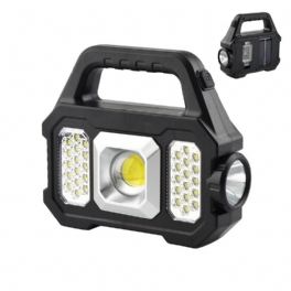 Utomhus Solar Led Camping Light Super Bright Ficklampa Arbetsljus Usb Uppladdningsbara Handhållna Lyktor Spotlight Sökljus