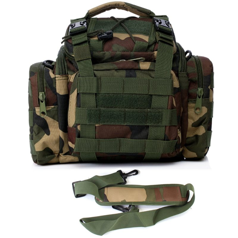 Utomhus Tactical Molle Ryggsäck Kamera Axelpack Väska Midjepåse Vandring Camping Resor Handväska