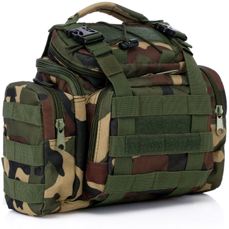 Utomhus Tactical Molle Ryggsäck Kamera Axelpack Väska Midjepåse Vandring Camping Resor Handväska