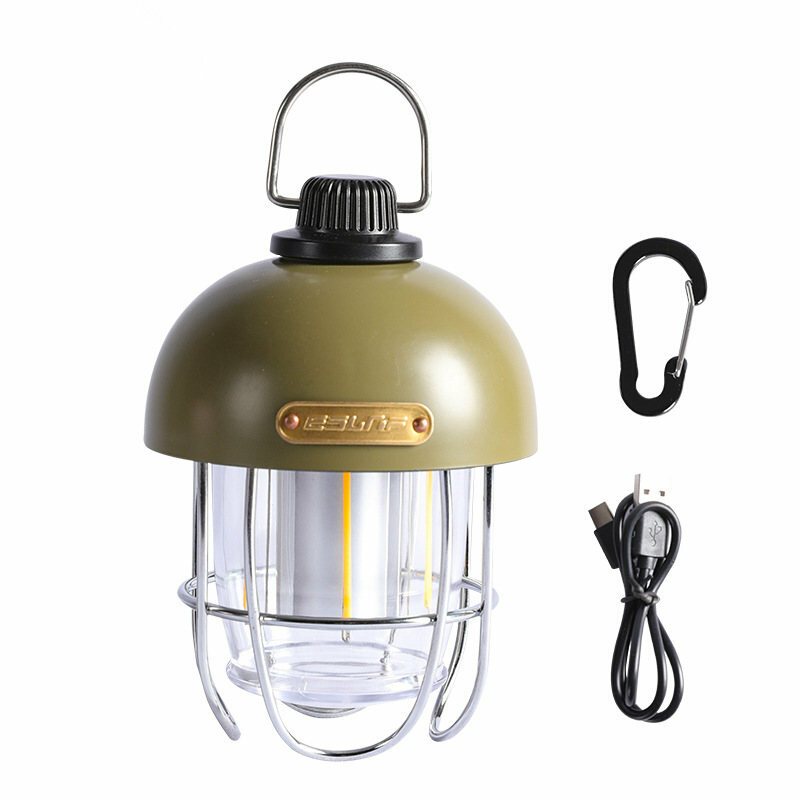 Utomhuscamping Camp Light Portabel Tältlampa Usb Uppladdningsbar Ipx3 Vattentät Vitt Ljus & Varmt Justerbar