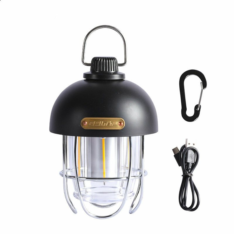 Utomhuscamping Camp Light Portabel Tältlampa Usb Uppladdningsbar Ipx3 Vattentät Vitt Ljus & Varmt Justerbar