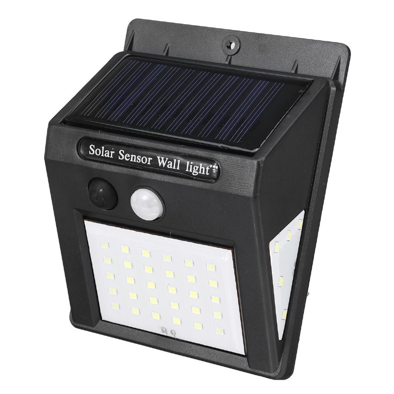 Vattentät Ip44 Solar Motion Sensor Lights Människokroppen Induktion Vägglampa Utomhus Trädgård Yard Lampor