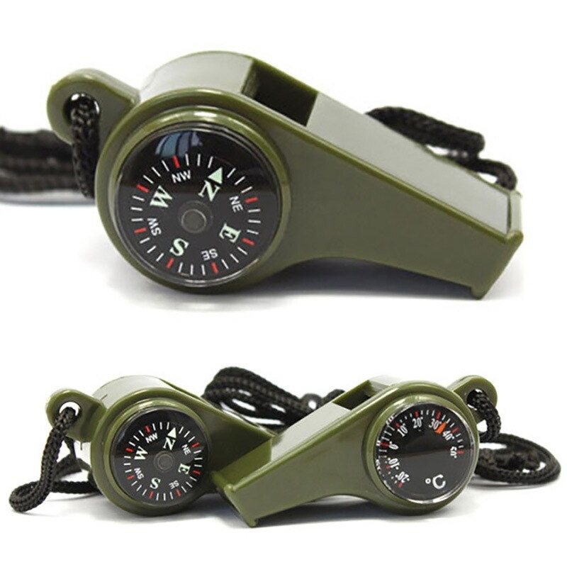 Whistle Compass Termometer 3 I 1 Campingtillbehör