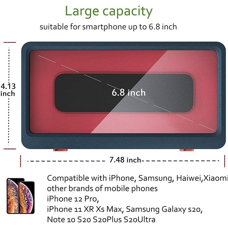 Badrum Dusch Telefonhållare Vattentät Väggmonterad Touchable Box