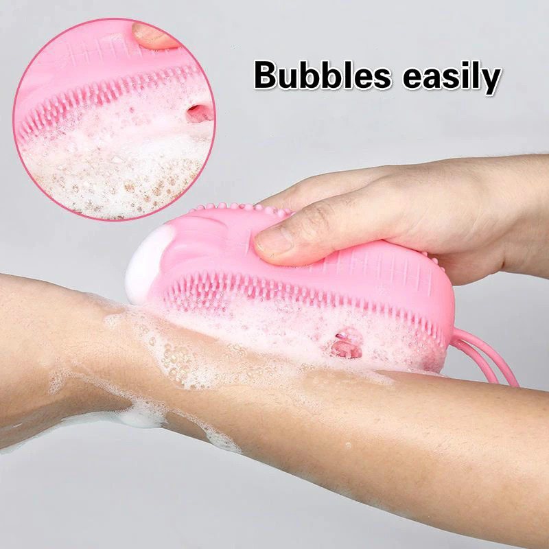 Bubble Bath Brush Creative Silikon Dubbelsidig Massage Hårbotten Backrubbing Bad Massageborste Hudrengöring