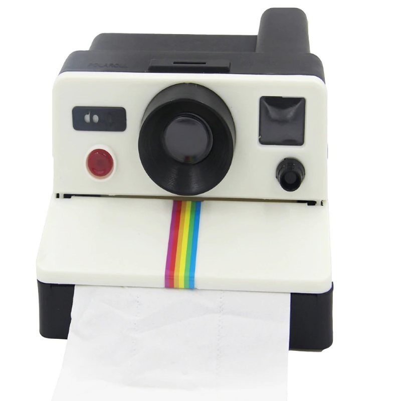 Creative Retro Polaroid-kameraform Inspirerade Vävnadslådor Toalettrullepappershållare Badrum