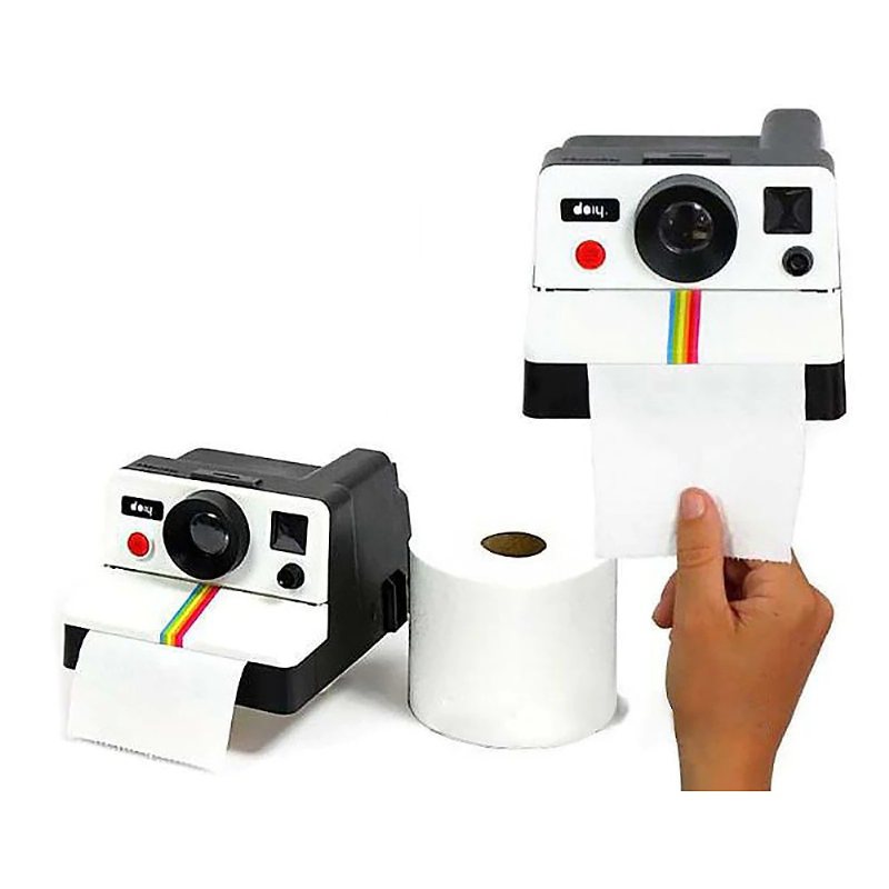 Creative Retro Polaroid-kameraform Inspirerade Vävnadslådor Toalettrullepappershållare Badrum