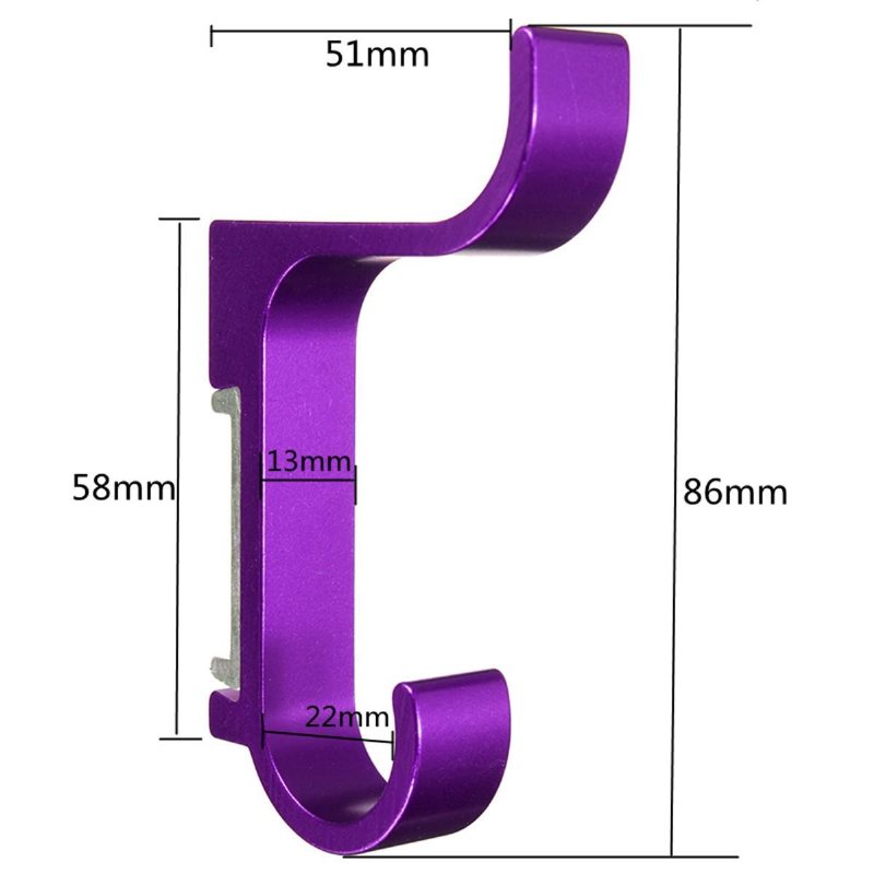 Dubbla Lager Färgglada Utrymme Aluminium Väggmonterade Kläder Handduk Robe Krok Diverse Hanger