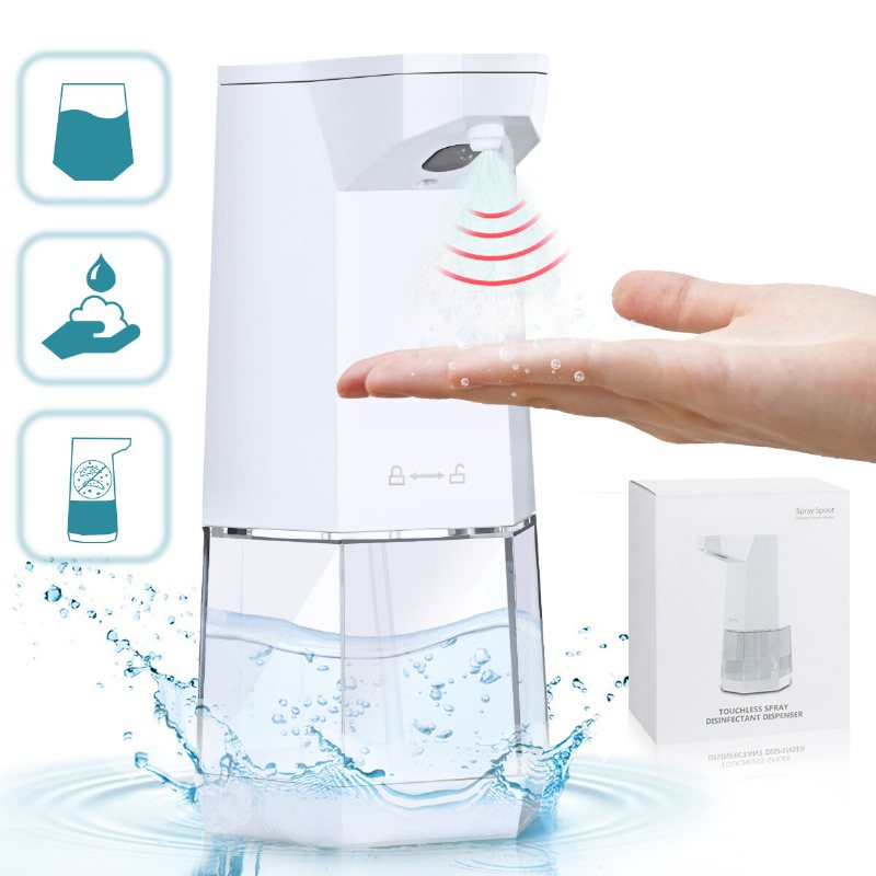 Jeteven 360ml Automatisk Desinficerande Alkoholspraydispenser Smart Infraröd Sensor Handdesinfektionsspruta