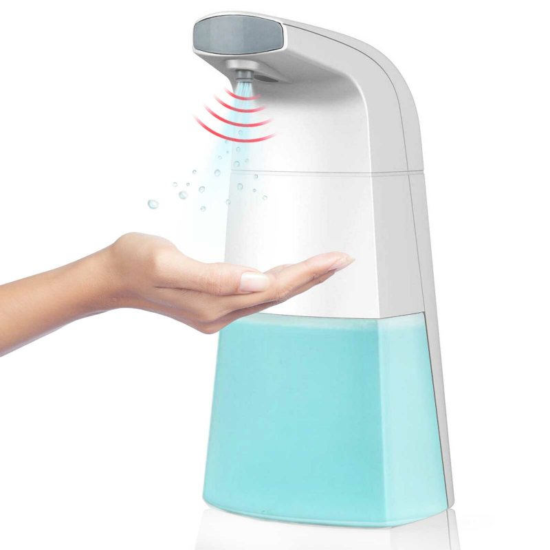 Jeteven Automatic Alcohol Sprayer Hand Soap Dispenser Auto Flytande Wash Tvål Infraröd Rörelsesensor Beröringsfri 300ml För Hem Skol Hotell Vit