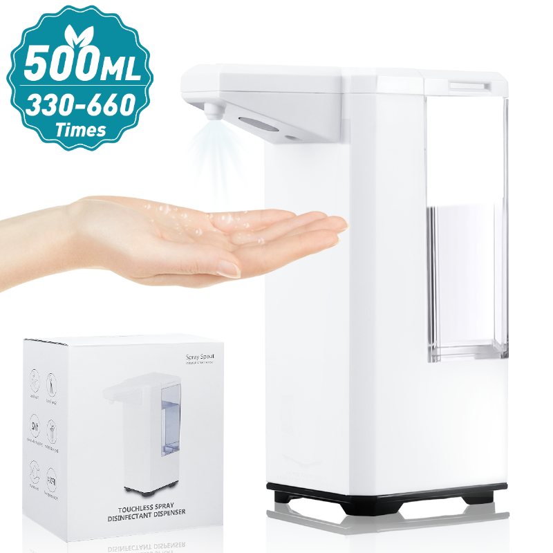 Joyxeon 500 Ml Automatisk Induktions Spray Hand Sanitizer Dispenser Humaniserad Design Ipx4 Vattentät Beröringsfri Tvål