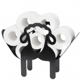 Svart Toalettpappershållare Metal Sheep Form Tissue Storage Rack