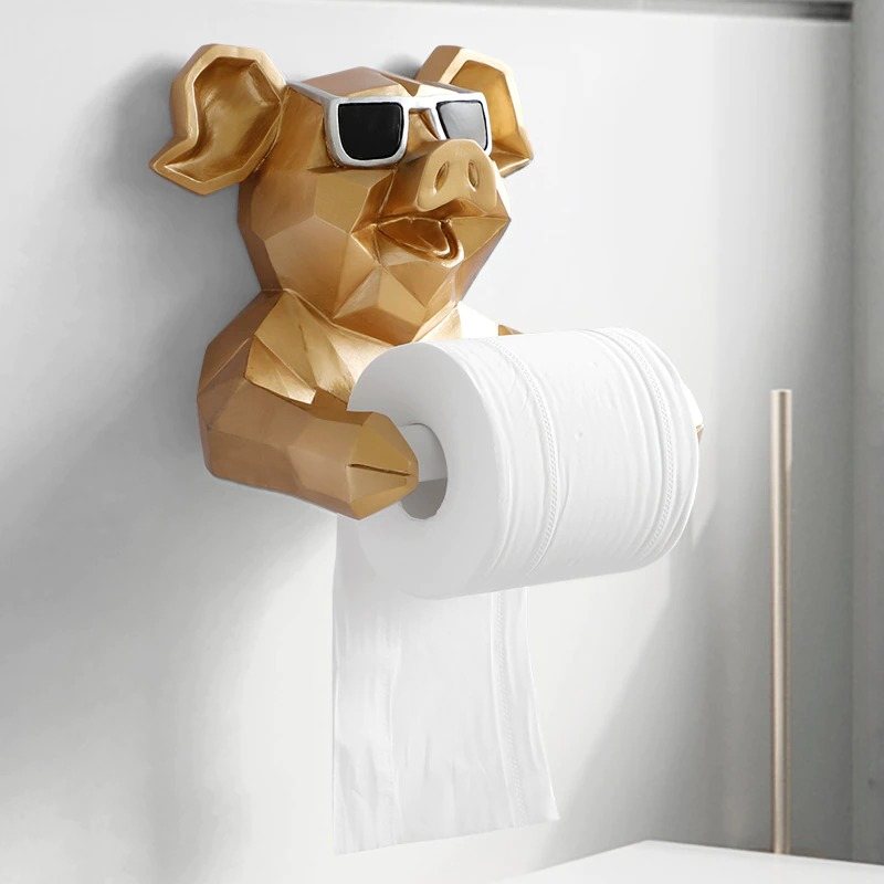 Tissue Box Staty Figurine Hängande Toalettpapper Badrumsinredning