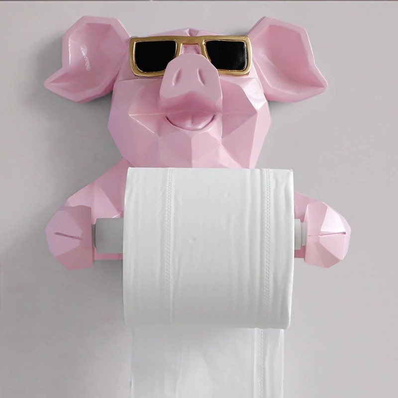 Tissue Box Staty Figurine Hängande Toalettpapper Badrumsinredning