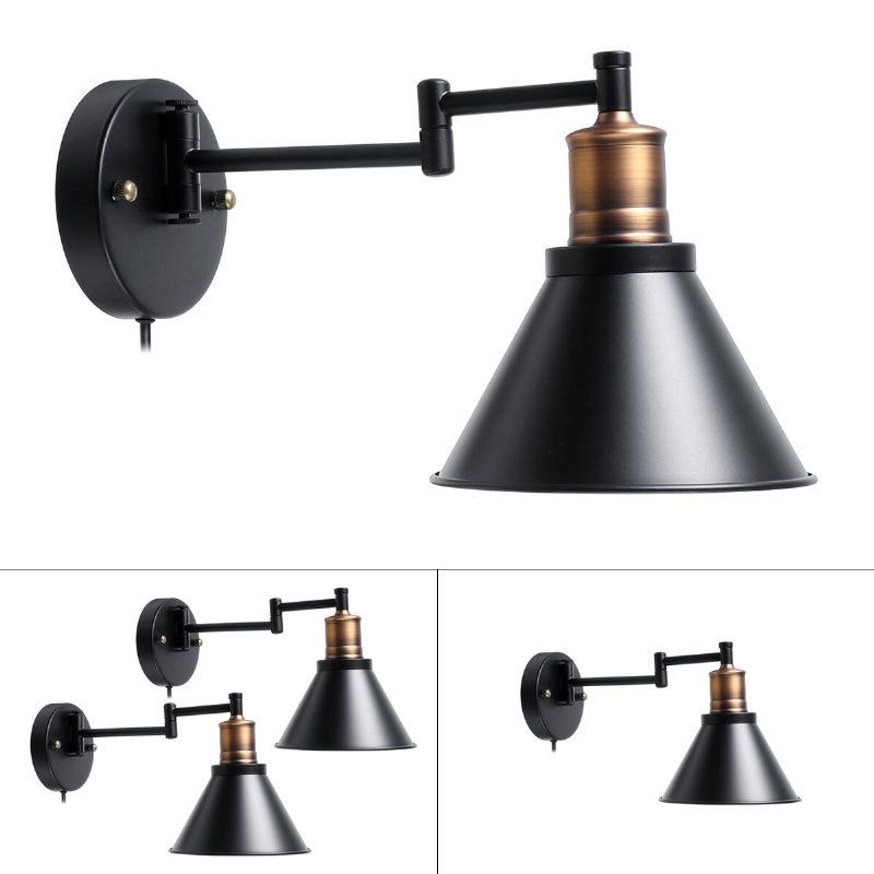 1/2 St 220v Justerbar Led-vägglampa Lampskärm Lampskyddshållare Armatur Matsal Utan Glödlampa