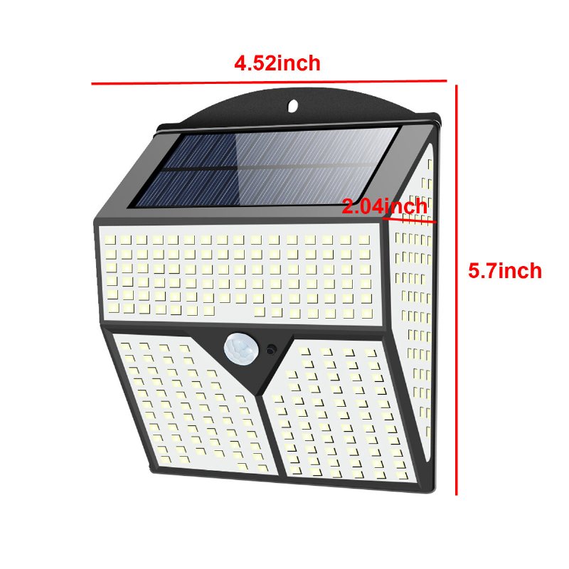 1/2st 436led Solar Light Infraröd Rörelsesensor Trädgård Säkerhet Vägglampa Nytt