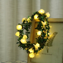 10/20/40 Led Usb-driven Konstgjord Rosblomma Fairy Lights String Bröllopsfest Hem Juldekoration