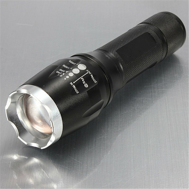 1000 Lumen Tactical Elfeland T6 Led Zoombar Ficklampa