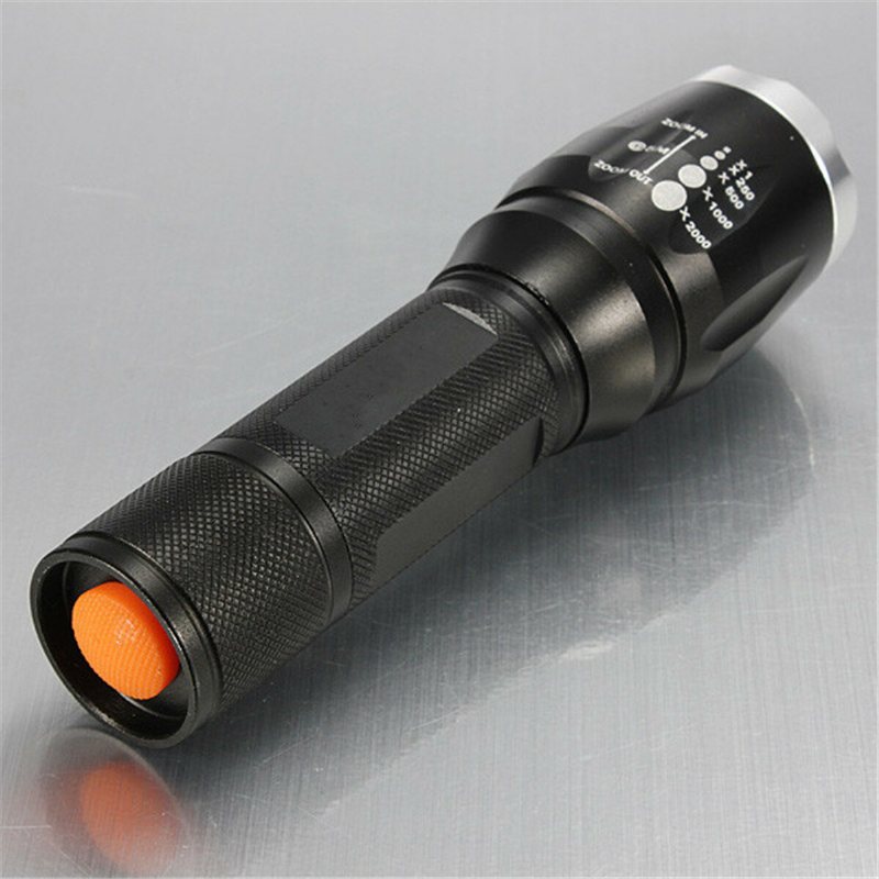 1000 Lumen Tactical Elfeland T6 Led Zoombar Ficklampa