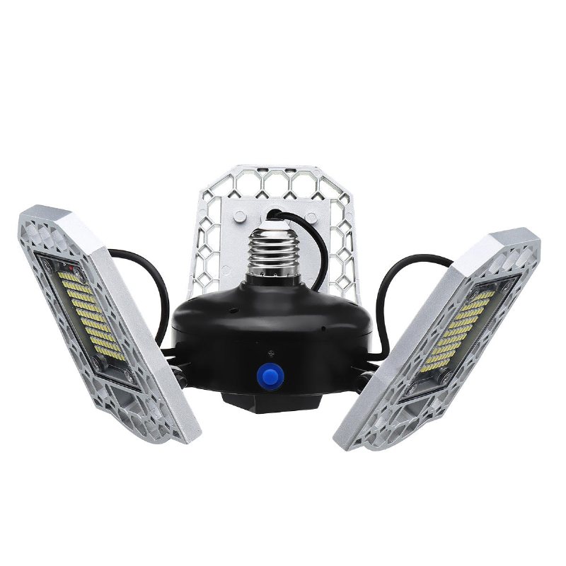 100w 24000lm Led Garagelampa E26/27 Takflödeslampa Ljussensor Deformerbart Ljus