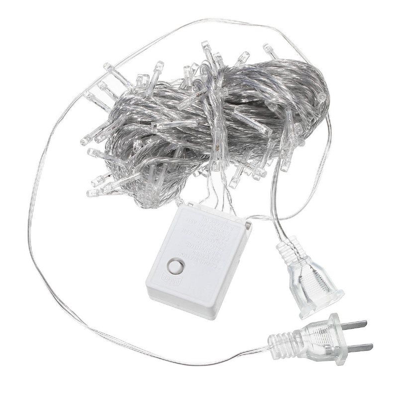 10m 100led Fairy String Julljus Utomhus Vattentät Bröllop Holiday Party Lamp Us Plug 110v