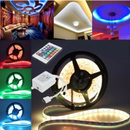 10m/15m/20m 5050 Rgb Vattentät Led Strip Light Dc12v+24 Key Ir-fjärrkontroll För Inomhus Utomhusträdgård