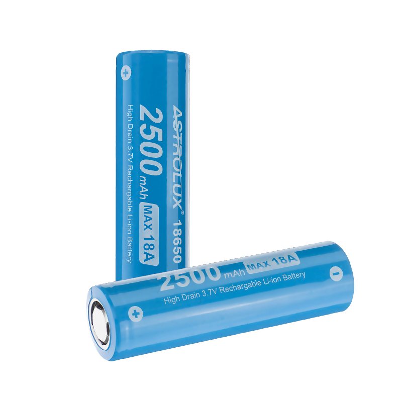 10st E1825 18a 2500mah 3.7v 18650 Li-ion Batteri Oskyddat High Drain Uppladdningsbar Lithium Power Cell För Astrolux Nitecore Lumintop Fenix Olight Ficklampor Rc Leksaker Hem Verktyg