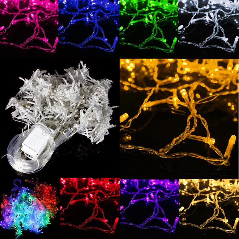 10x3m Utomhus 1000 Led Gardin Jul Fairy Light String Bröllop Jul Semester Dekor Ac220v