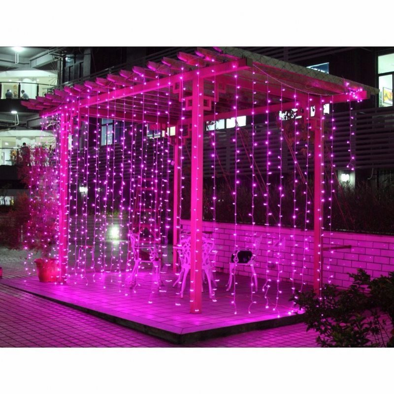 10x3m Utomhus 1000 Led Gardin Jul Fairy Light String Bröllop Jul Semester Dekor Ac220v