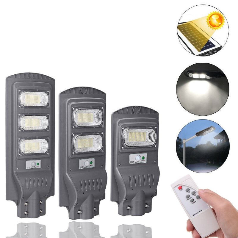 117/234/351 Led Solar Wall Street Light Pir Rörelsesensor Utomhuslampa Med Fjärrkontroll