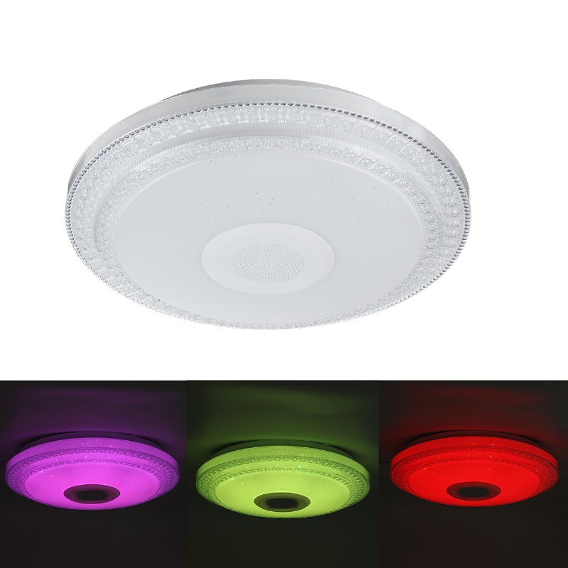 120w/200w Bluetooth Led-takljus Rgb Musikhögtalare Dimbar Lampa App Fjärrkontroll