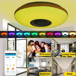 120w Led-taklampa Bluetooth-musikhögtalare Dimbar Rgb-ljusfjärrkontroll