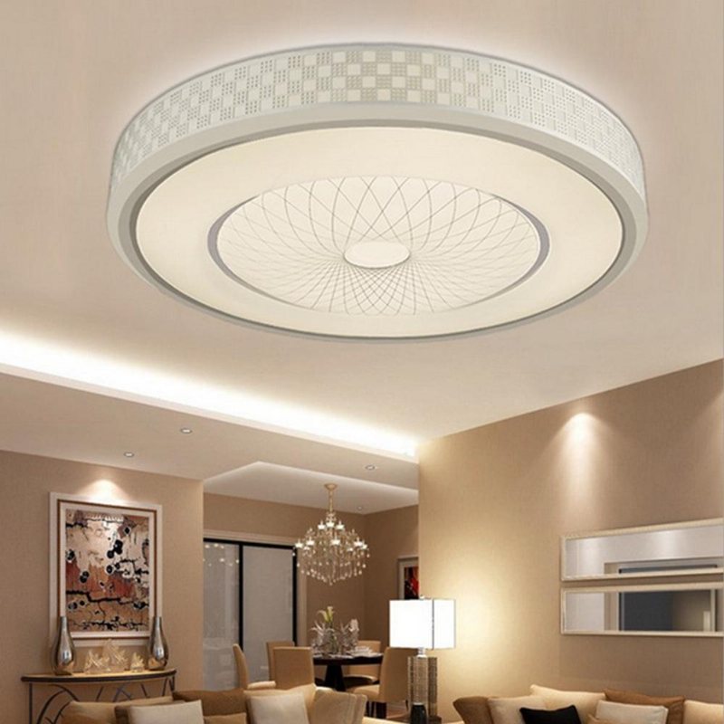 12w 24 Led Ljusa Runda Tak Ner Ljus Modern Lyxig Flush Akryl Lampa