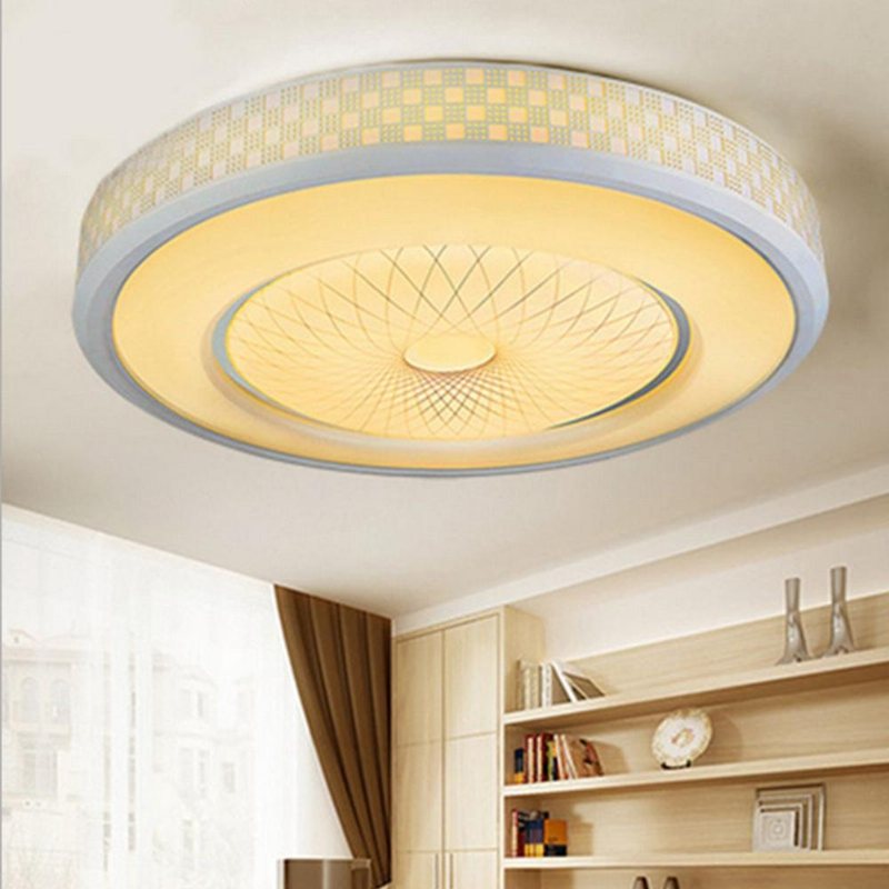 12w 24 Led Ljusa Runda Tak Ner Ljus Modern Lyxig Flush Akryl Lampa