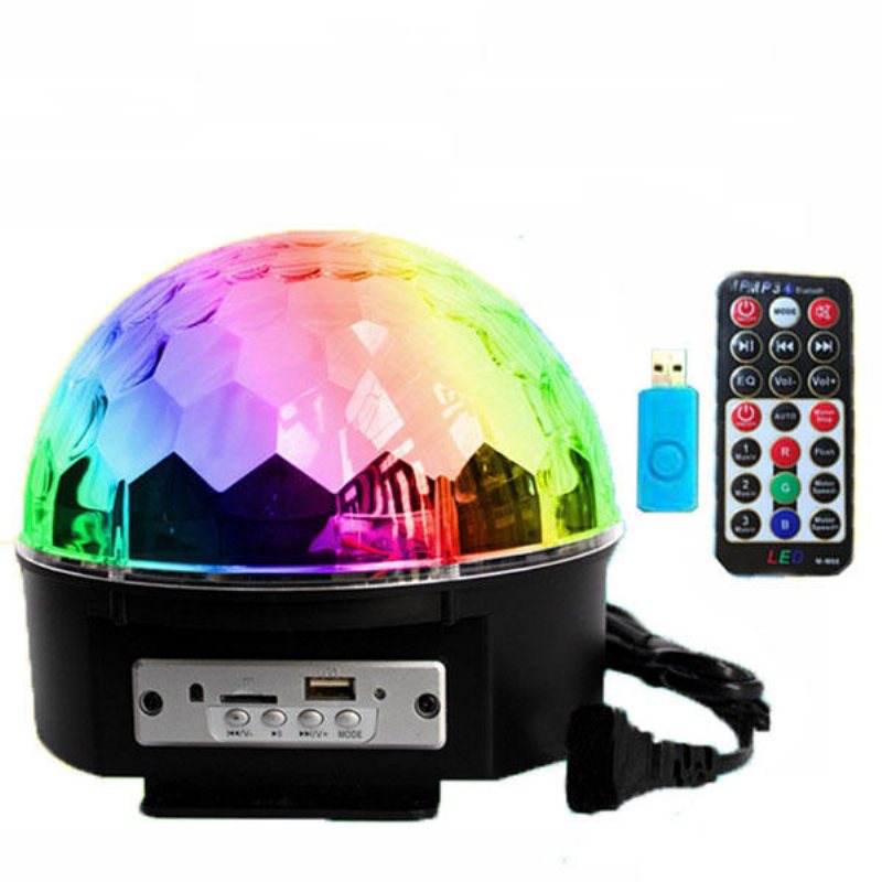 12w Bluetooth Röststyrning Led Magic Ball Scenlampa Färgglad Mp3 Disco Med Fjärrkontroll