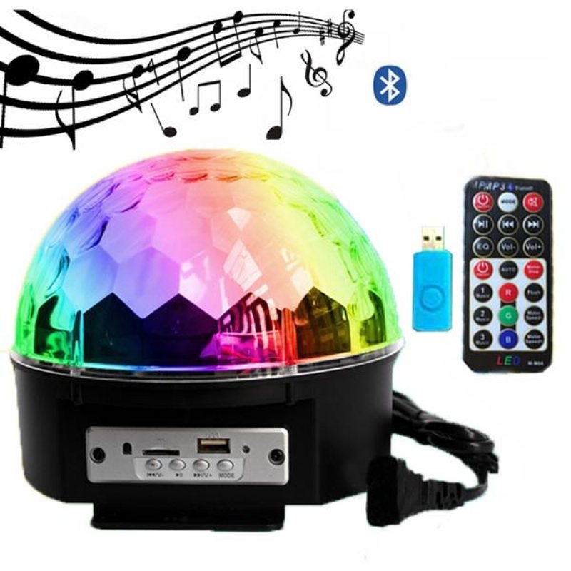 12w Bluetooth Röststyrning Led Magic Ball Scenlampa Färgglad Mp3 Disco Med Fjärrkontroll