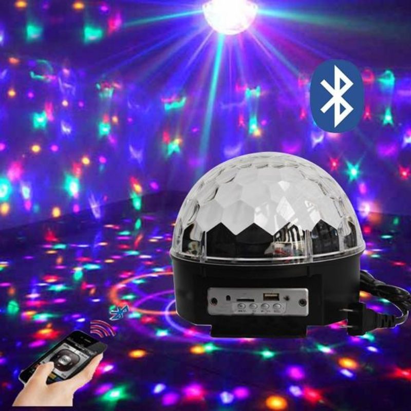 12w Bluetooth Röststyrning Led Magic Ball Scenlampa Färgglad Mp3 Disco Med Fjärrkontroll