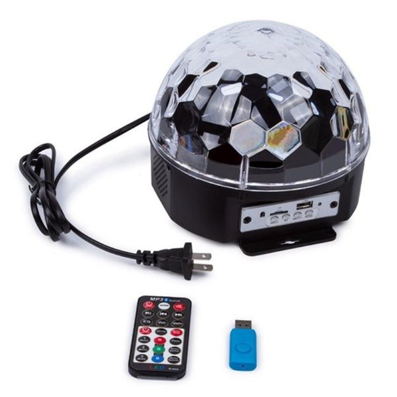 12w Bluetooth Röststyrning Led Magic Ball Scenlampa Färgglad Mp3 Disco Med Fjärrkontroll