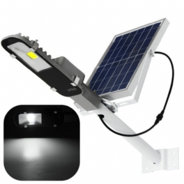 12w Solar Powered Led Cob Ljuskontrollerad Sensor Street Road Light Vattentät För Utomhusträdgård