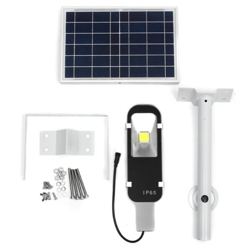 12w Solar Powered Led Cob Ljuskontrollerad Sensor Street Road Light Vattentät För Utomhusträdgård