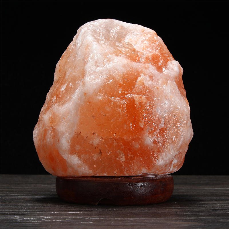 14 X 10 cm Himalaya-glöd Handsnidad Naturkristall Salt Nattlampa Bordslampa Med Dimmerbrytare