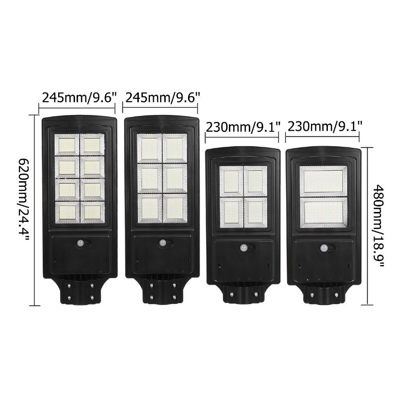 140/160/324/392led Soldriven Led-gatljus Pir-rörelsesensor Vägglampa + Fjärrkontroll