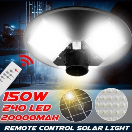 150w 240led Solar Street Light Motion Induktion Utomhus Timing Lampa + Fjärrkontroll