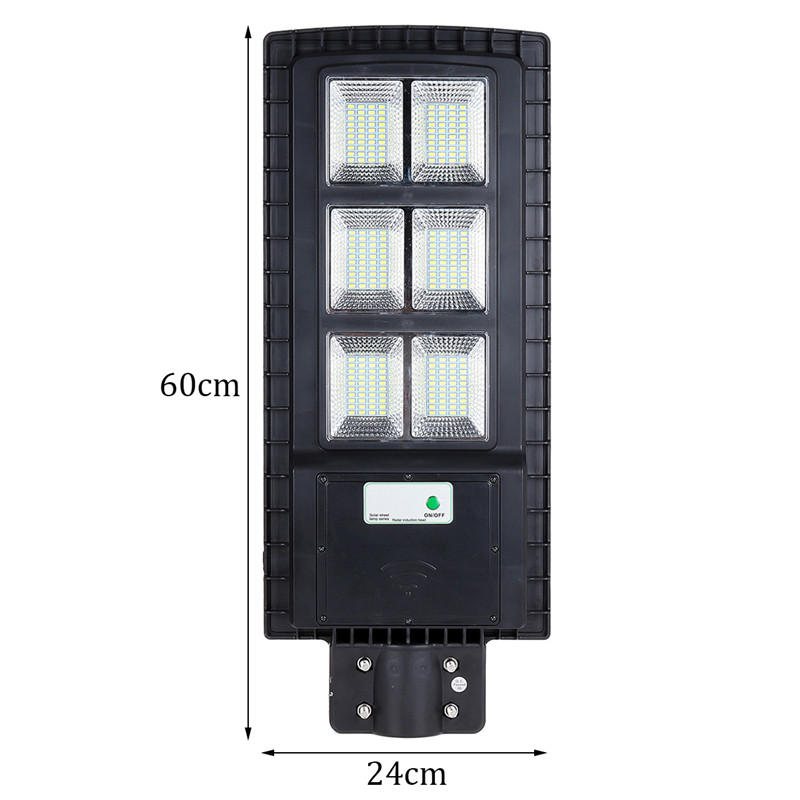 150w Solar Street Light Pir Rörelsesensor Utomhus Trädgård Vägglampa Grå/svart