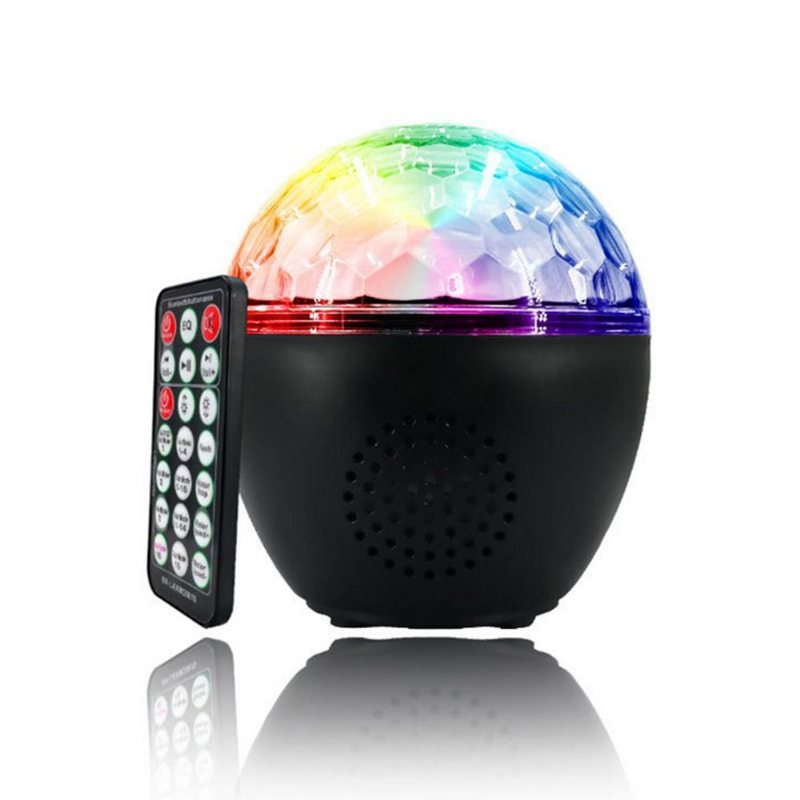 16 Färger Bluetooth Högtalare Disco Ball Mini Musik Ljud Scen Ljus Fjärrkontroll Bärbar Projektor Klubbfest