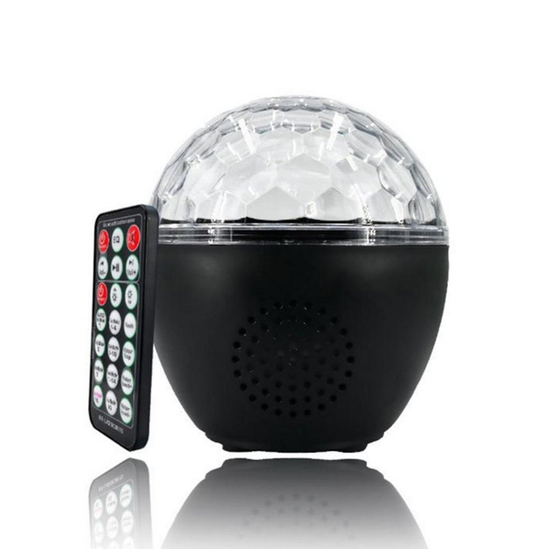 16 Färger Bluetooth Högtalare Disco Ball Mini Musik Ljud Scen Ljus Fjärrkontroll Bärbar Projektor Klubbfest